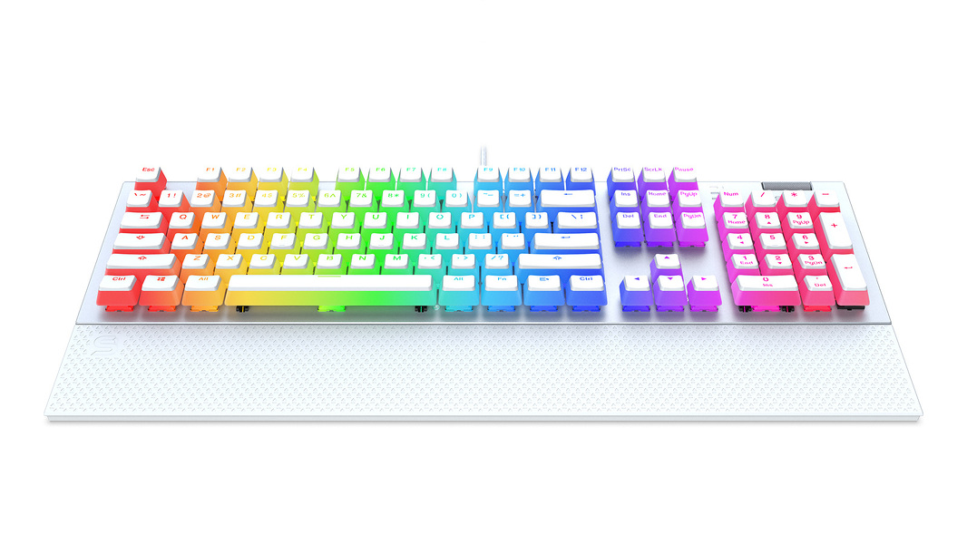 Zdjęcie produktu: Klawiatura gamingowa SPC Gear GK650K Omnis Kailh Red RGB Onyx White Pudding Edition (SPG123), mechaniczna