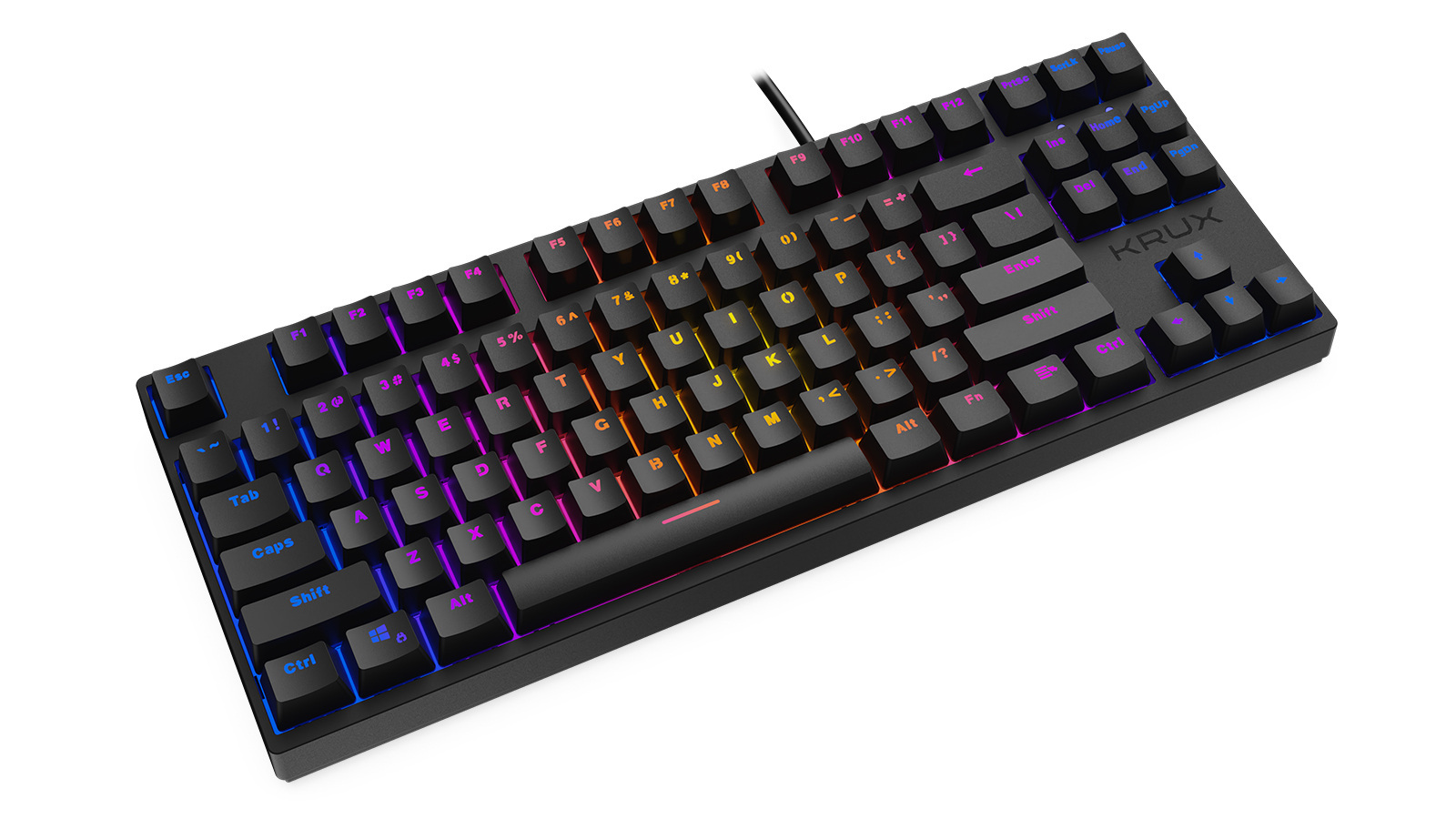 Klawiatura gamingowa Krux Atax Pro RGB Outemu Brown, mechaniczna