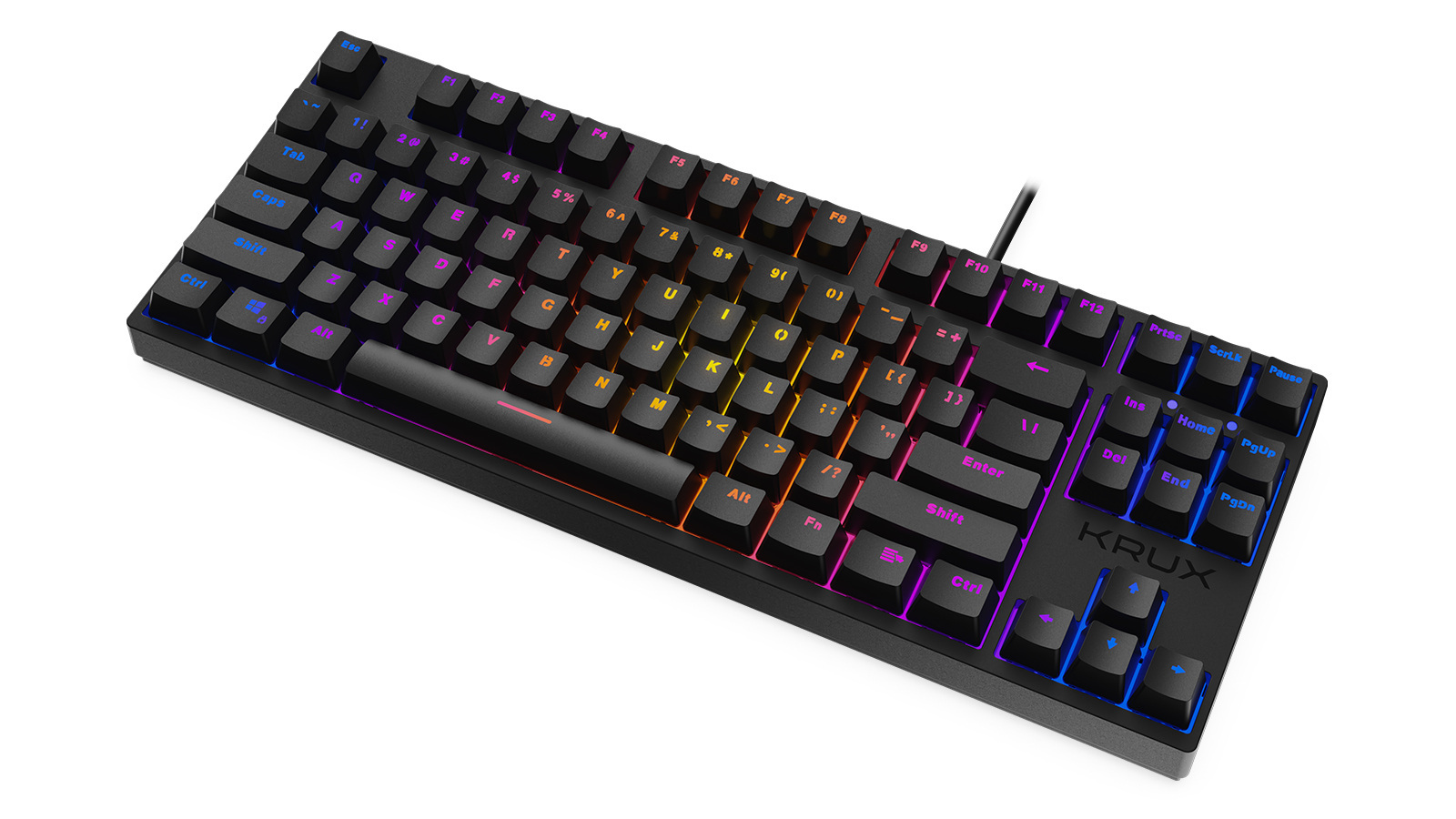 Klawiatura gamingowa Krux Atax Pro RGB Outemu Brown, mechaniczna