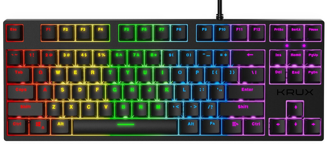 Zdjęcie produktu: Klawiatura gamingowa Krux Atax RGB Outemu Blue, mechaniczna