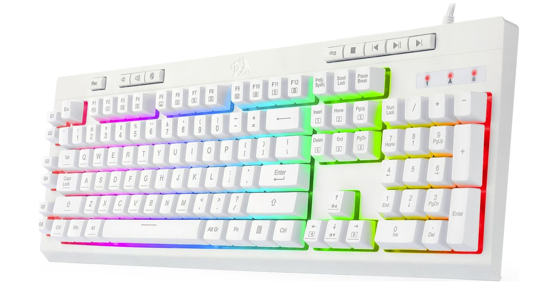 Zdjęcie produktu: Klawiatura Redragon K512 Shiva White Zdjęcie produktu: Klawiatura Redragon K512 Shiva White