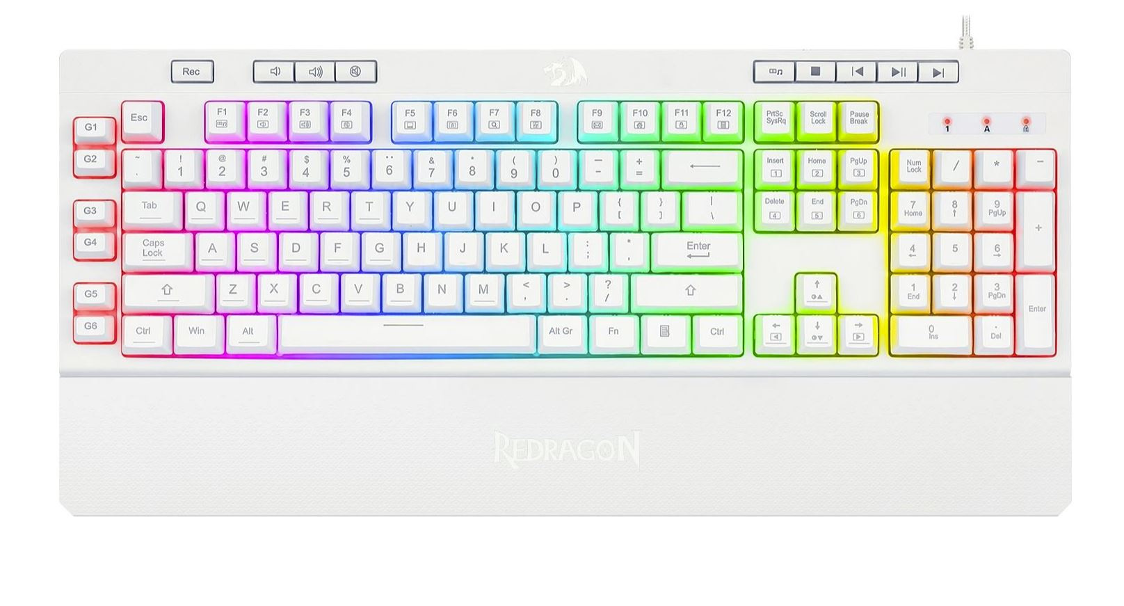 Klawiatura Redragon K512 Shiva White Klawiatura Redragon K512 Shiva White