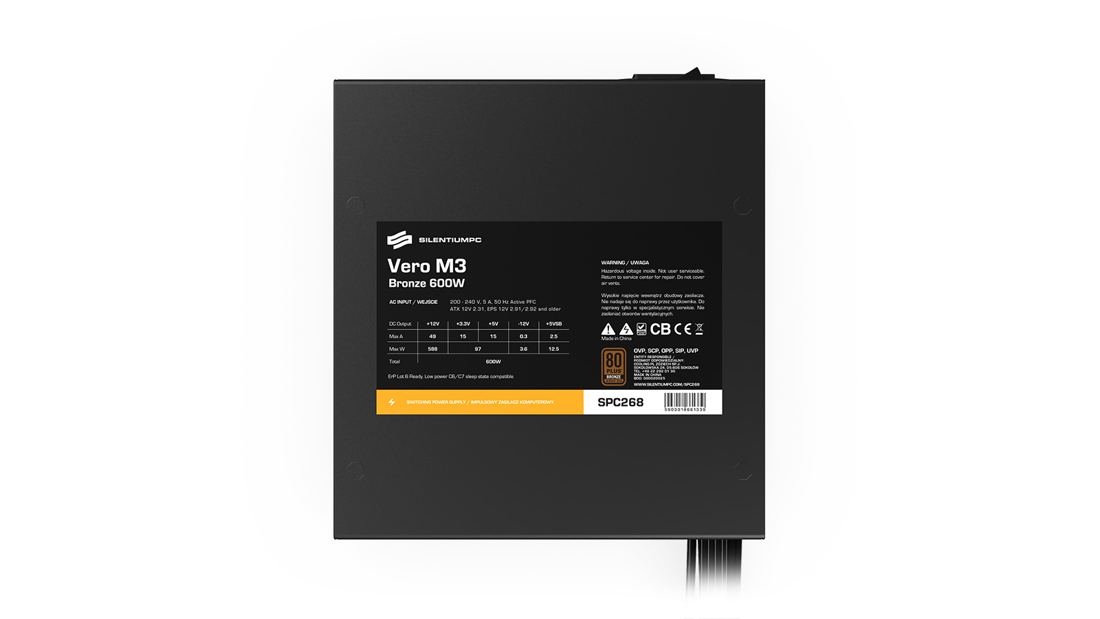 Zasilacz SilentiumPC Vero M3 Bronze 600W