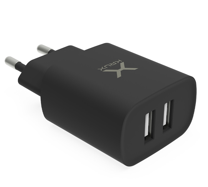 Zdjęcie produktu: Ładowarka do telefonu Krux WALL Charger 2x USB 2.4A