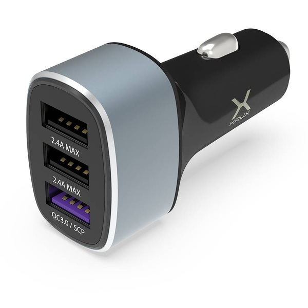 Zdjęcie produktu: Samochodowa ładowarka do telefonu Krux USB CAR Charger 3x USB QC 3.0