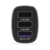 Miniatura zdjęcia: Samochodowa ładowarka do telefonu Krux USB CAR Charger 3x USB QC 3.0