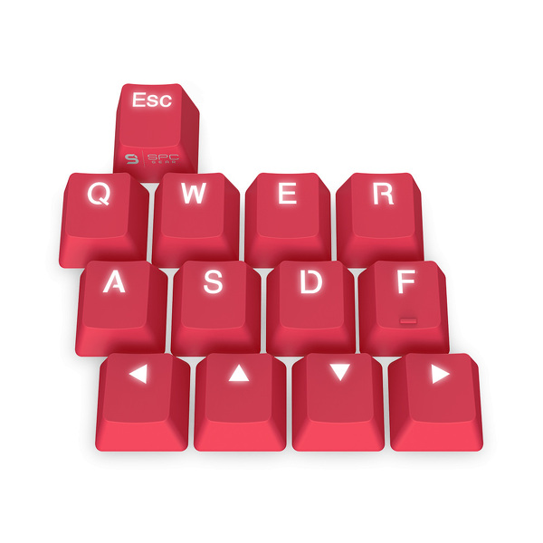 Zdjęcie produktu: Nakładki klawiszy klawiatury SPC Gear KC13 CRIMSON Double Shot PBT Keycaps (SPG039)
