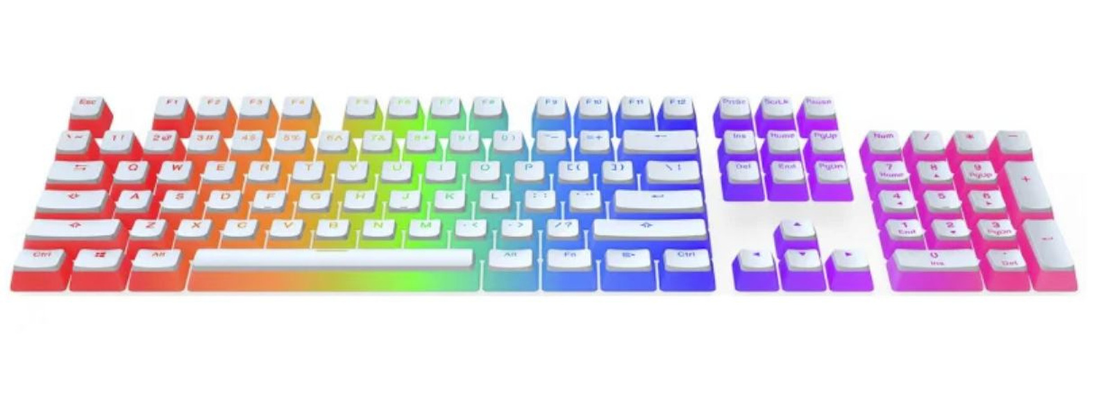 Zdjęcie produktu: Nakładki klawiszy klawiatury SPC Gear KC104 Pudding Double Shot PBT Onyx White Keycaps (SPG078)