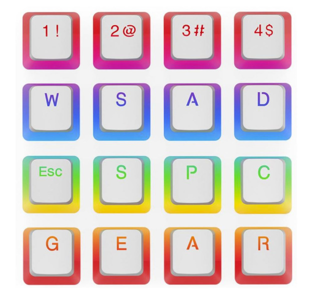 Zdjęcie produktu: Nakładki klawiszy klawiatury SPC Gear KC104 Pudding Double Shot PBT Onyx White Keycaps (SPG078)