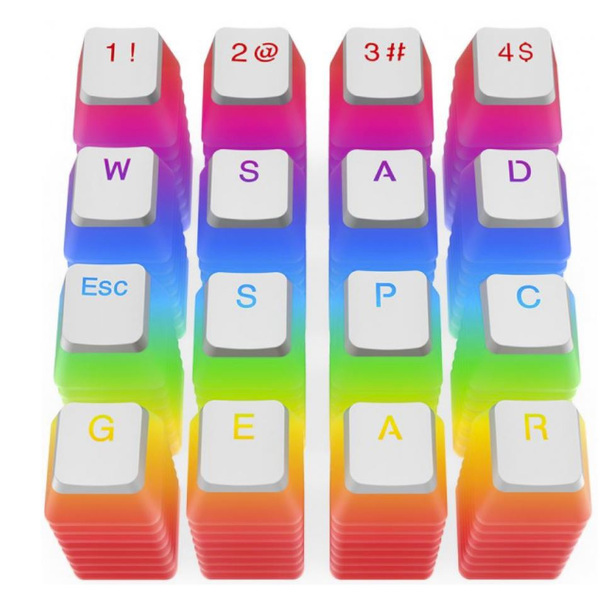 Zdjęcie produktu: Nakładki klawiszy klawiatury SPC Gear KC104 Pudding Double Shot PBT Onyx White Keycaps (SPG078)