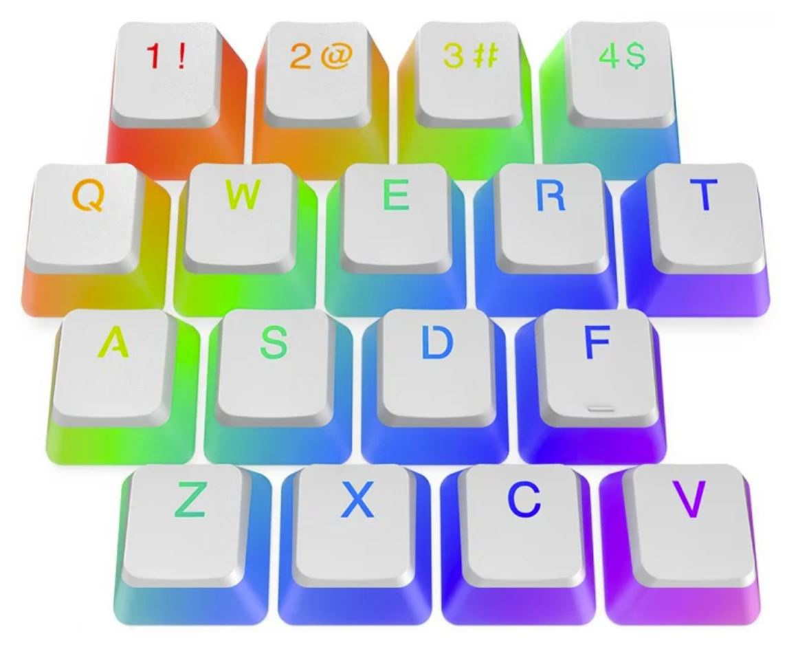 Nakładki klawiszy klawiatury SPC Gear KC104 Pudding Double Shot PBT Onyx White Keycaps (SPG078)