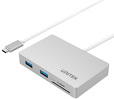 Miniatura zdjęcia: Unitek HUB USB TYP-C, 2 x USB 3.0, czytnik kart SD, czytnik kart microSD, Port USB TYP-C (Y-9319)