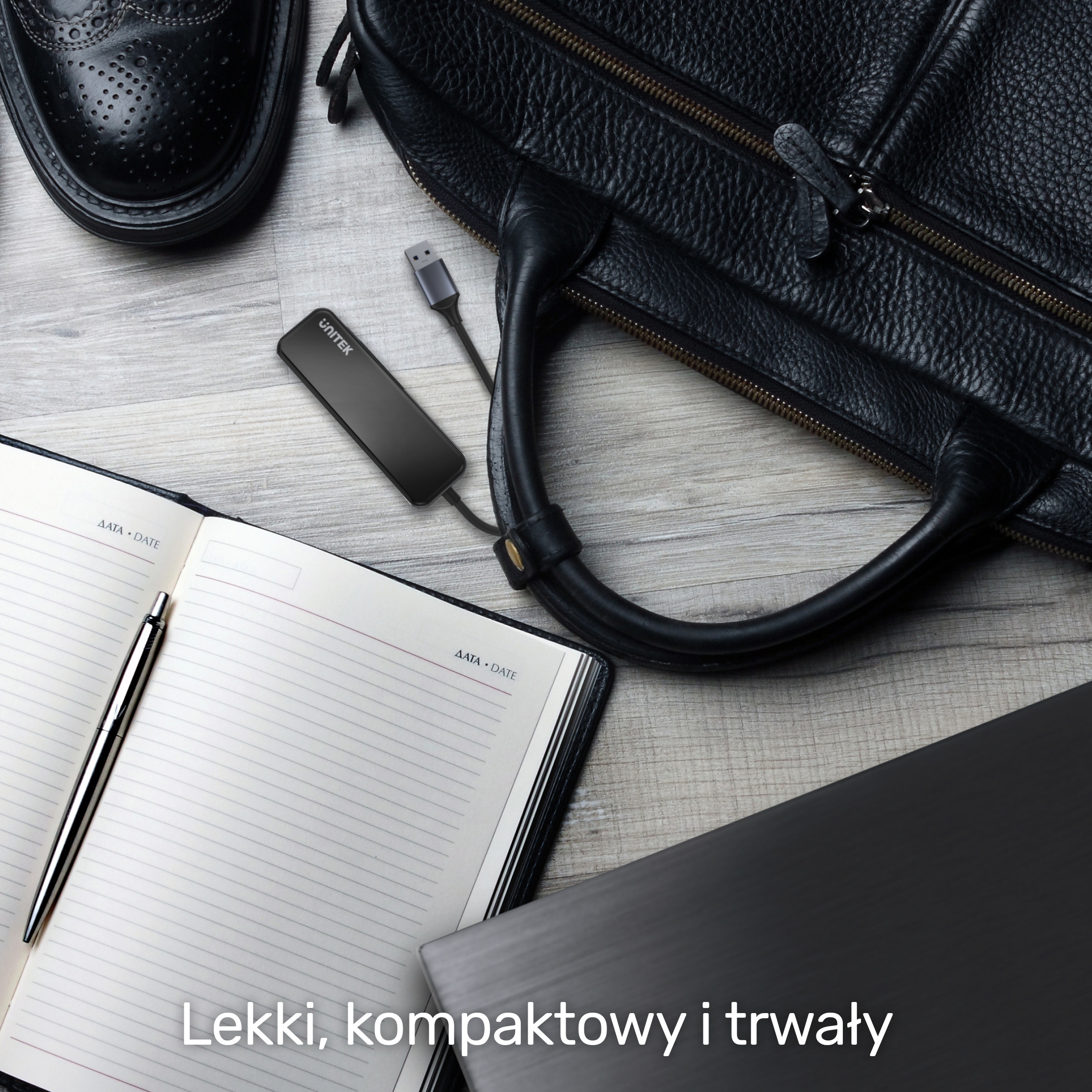 Unitek HUB 4 x USB A 3.1 Gen 1 - szklany (H1109A)