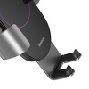 Miniatura zdjęcia: Samochodowy uchwyt grawitacyjny do telefonu Baseus Simpslism z przyssawką - srebrny (SUYL-JY0S)