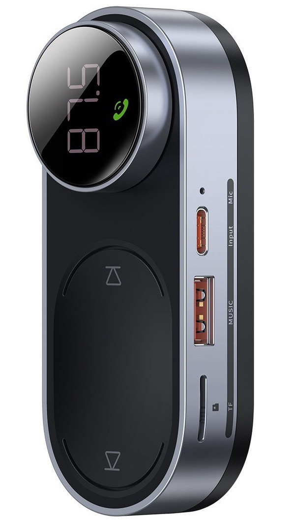 Zdjęcie produktu: Transmiter FM Baseus Solar Car, Bluetooth 5.0, TF, AUX - czarny (CDMP000001)