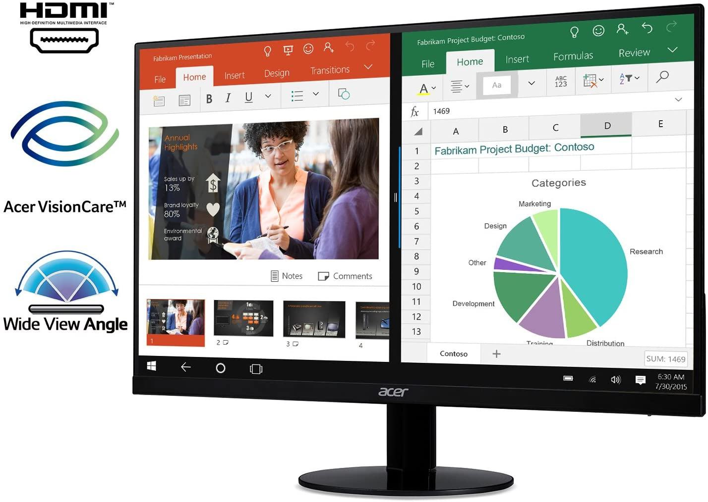 Monitor Acer SB220Q 21,5" IPS FHD 75Hz FreeSync