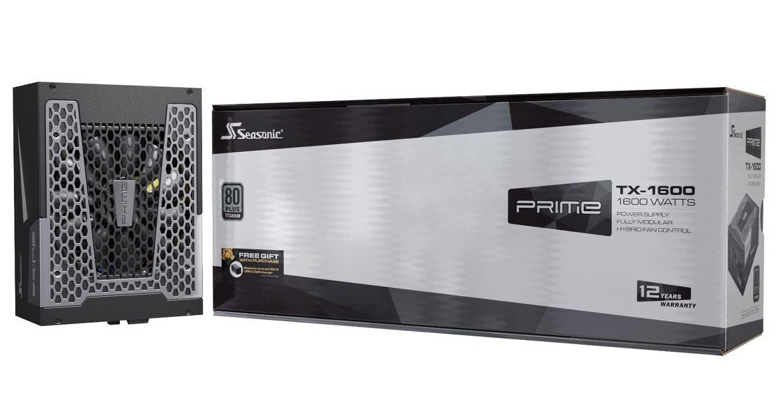 Zdjęcie produktu: Zasilacz Seasonic PRIME TX-1600 80Plus Titanium 1600W