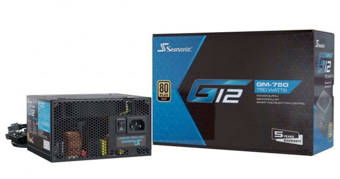 Zdjęcie produktu: Zasilacz Seasonic G12-GM-750 80Plus Gold 750W Zdjęcie produktu: Zasilacz Seasonic G12-GM-750 80Plus Gold 750W