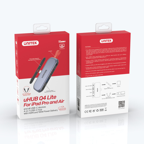 Zdjęcie produktu: HUB USB TYP-C mobile, HDMI 4K, audio, PD 100W Unitek (D1070A) Zdjęcie produktu: HUB USB TYP-C mobile, HDMI 4K, audio, PD 100W Unitek (D1070A)