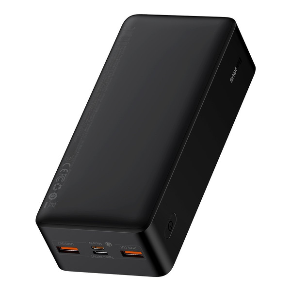 Zdjęcie produktu: Powerbank Baseus Bipow 30000mAh, 2xUSB, USB TYP-C, 20W - czarny (PPDML-N01)
