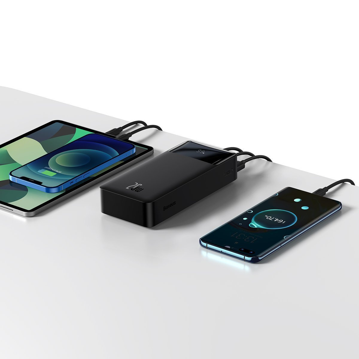 Powerbank Baseus Bipow 30000mAh, 2xUSB, USB TYP-C, 20W - czarny (PPDML-N01)