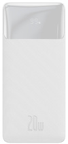 Miniatura zdjęcia: Powerbank Baseus Bipow 30000mAh, 2xUSB, USB TYP-C, 20W - biały (PPDML-N02)