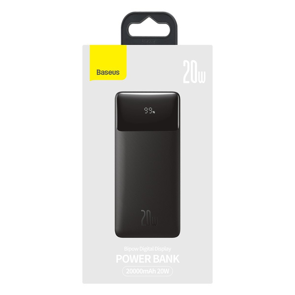 Zdjęcie produktu: Powerbank Baseus Bipow 20000mAh, 2xUSB, USB TYP-C, 20W - czarny (PPDML-M01) Zdjęcie produktu: Powerbank Baseus Bipow 20000mAh, 2xUSB, USB TYP-C, 20W - czarny (PPDML-M01)
