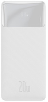 Powerbank Baseus Bipow 20000mAh, 2xUSB, USB TYP-C, 20W - biały (PPDML-M02)