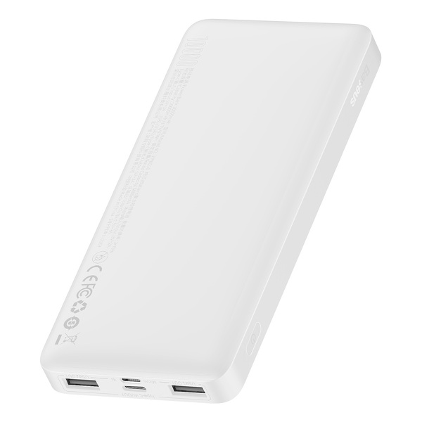 Zdjęcie produktu: Powerbank Baseus Bipow 10000mAh, 2xUSB, USB TYP-C, 15W - biały (PPDML-I02)