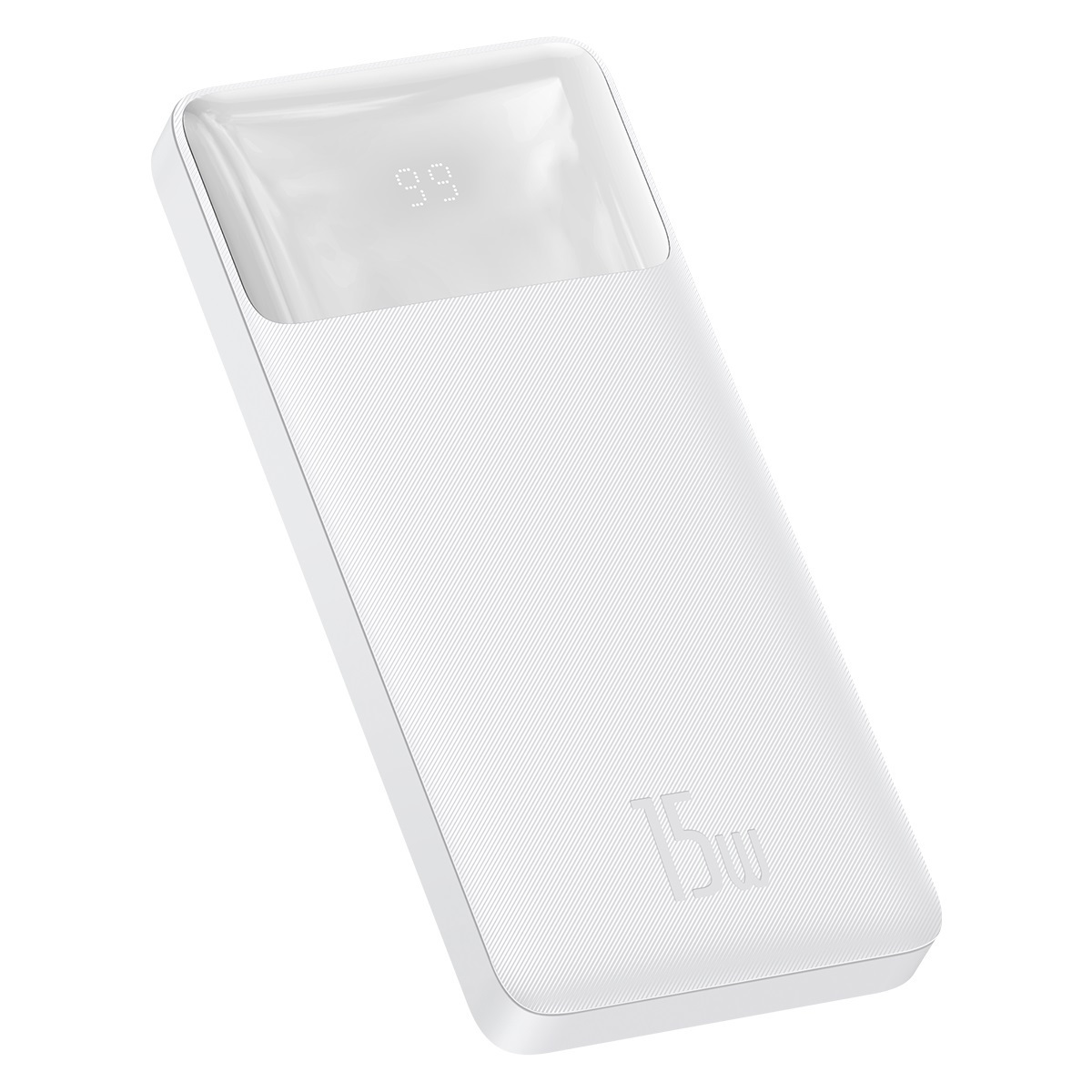 Powerbank Baseus Bipow 10000mAh, 2xUSB, USB TYP-C, 15W - biały (PPDML-I02)