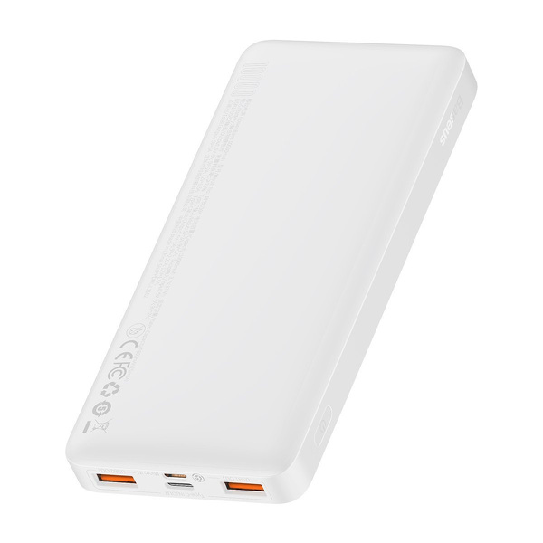Zdjęcie produktu: Powerbank Baseus Bipow 10000mAh, 2xUSB, USB TYP-C, 20W - biały (PPDML-L02)