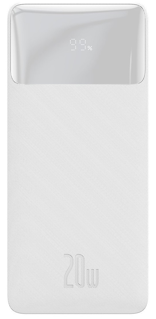Powerbank Baseus Bipow 10000mAh, 2xUSB, USB TYP-C, 20W - biały (PPDML-L02)