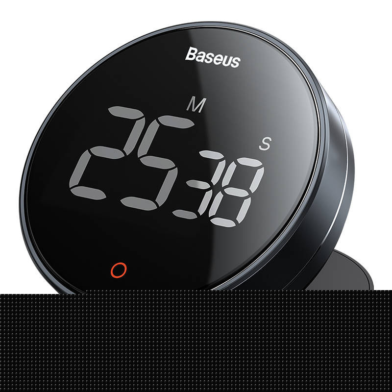 Minutnik / stoper Baseus Heyo Pro Dark, cyfrowy - szary (FMDS000013)