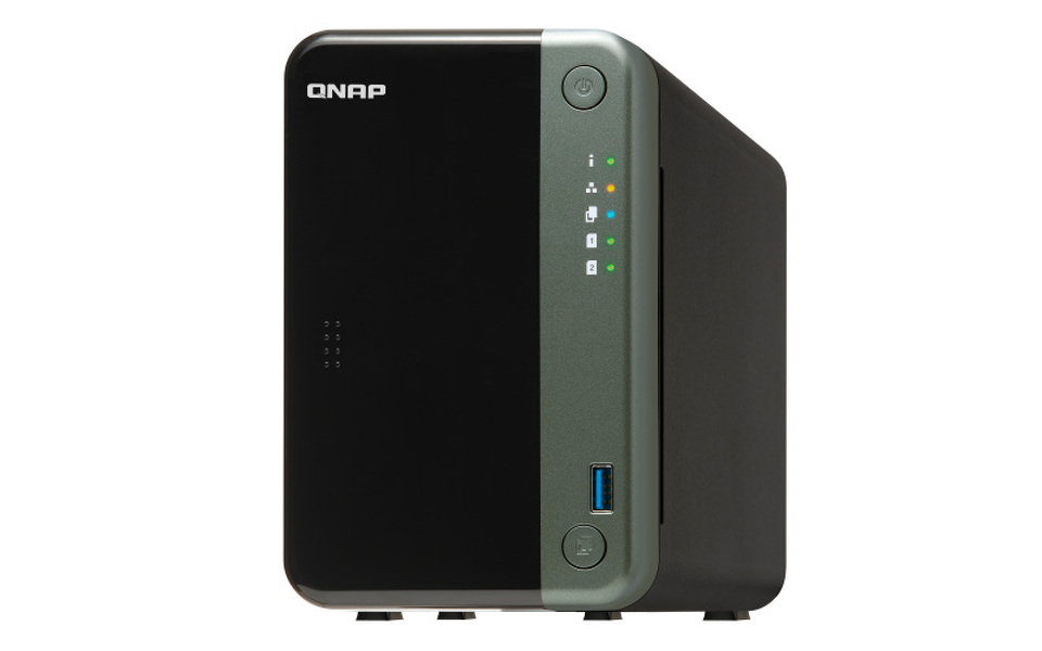 Zdjęcie produktu: Serwer plików QNAP TS-253D-4G rozbudowany do 8G 2-bay, Celeron J4125 quad-core 2.0 GHz (burst up to 2.7 GHz), 8G RAM DDR4, 2x 2,5 GbE LAN, 2xUSB 2.0