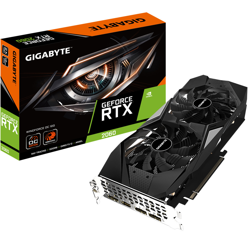 Gigabyte GeForce RTX 2060 WindForce OC 12GB GDDR6 (GV-N2060WF2OC-12GD)