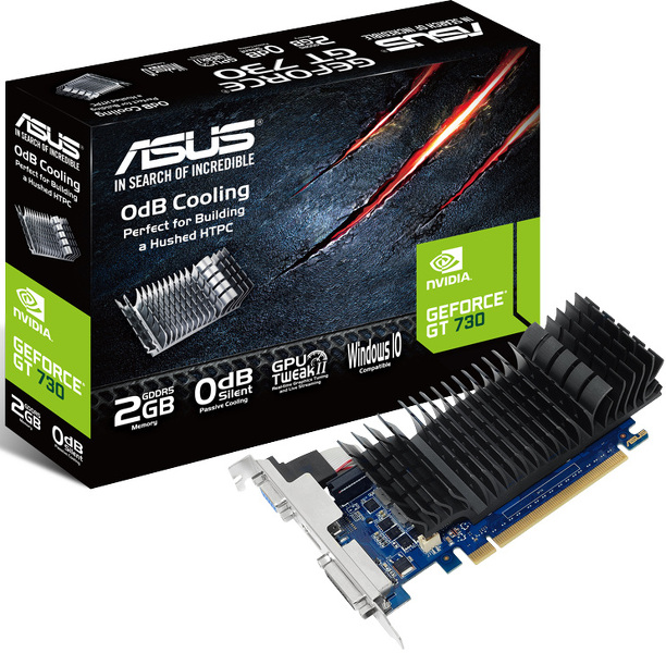 Zdjęcie produktu: ASUS GeForce GT 730 2GB 64bit PCI-E GDDR5 GT730-SL-2GD5-BRK Zdjęcie produktu: ASUS GeForce GT 730 2GB 64bit PCI-E GDDR5 GT730-SL-2GD5-BRK