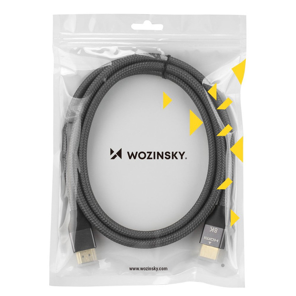 Zdjęcie produktu: Kabel HDMI 2.1 Wozinsky 8K 60 Hz 48 Gbps / 4K 120 Hz / 2K 144 Hz 2m srebrny (WHDMI-20)
