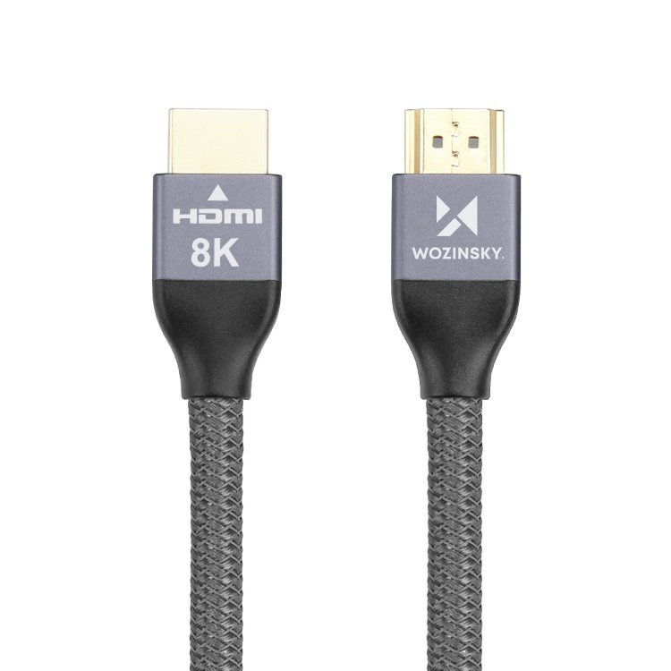 Kabel HDMI 2.1 Wozinsky 8K 60 Hz 48 Gbps / 4K 120 Hz / 2K 144 Hz 3m srebrny (WHDMI-30)