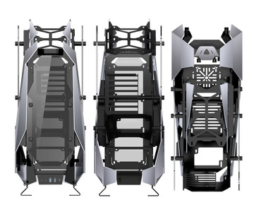 Miniatura produktu: Obudowa do komputera Jonsbo MOD5 Big-Tower Showcase, hartowane szkło szary
