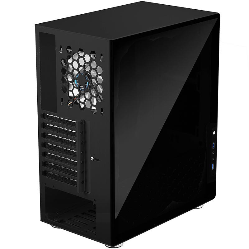 Obudowa do komputera Jonsbo U4 Midi-Tower, hartowane szkło czarna