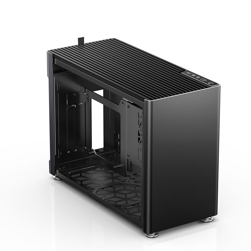 Obudowa do komputera Jonsplus i100 Pro ITX, hartowane szkło czarna Obudowa do komputera Jonsplus i100 Pro ITX, hartowane szkło czarna