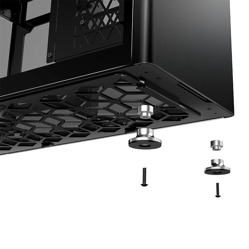 Obudowa do komputera Jonsplus i100 Pro ITX, hartowane szkło czarna Obudowa do komputera Jonsplus i100 Pro ITX, hartowane szkło czarna