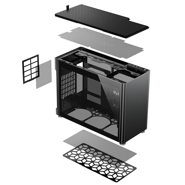 Zdjęcie produktu: Obudowa do komputera Jonsplus i100 Pro ITX, hartowane szkło czarna Zdjęcie produktu: Obudowa do komputera Jonsplus i100 Pro ITX, hartowane szkło czarna