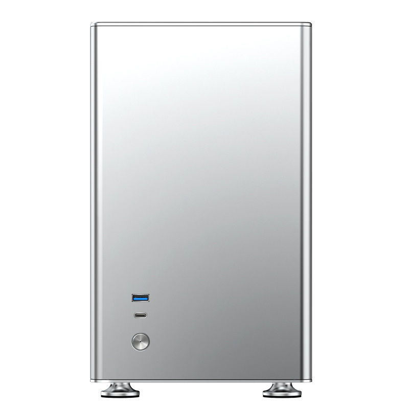 Obudowa do komputera Jonsbo A4 ITX, hartowane szkło srebrna