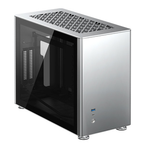 Miniatura produktu: Obudowa do komputera Jonsbo A4 ITX, hartowane szkło srebrna