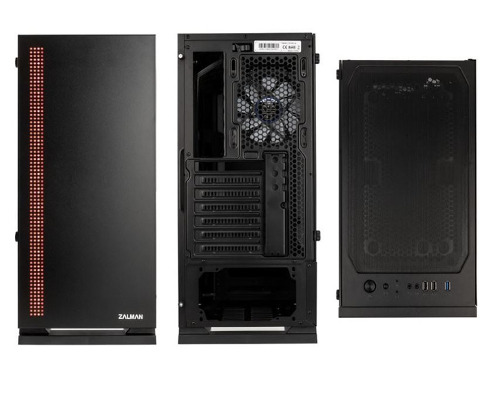 Zdjęcie produktu: Obudowa do komputera Zalman S5 Midi-Tower, hartowane szkło czarna