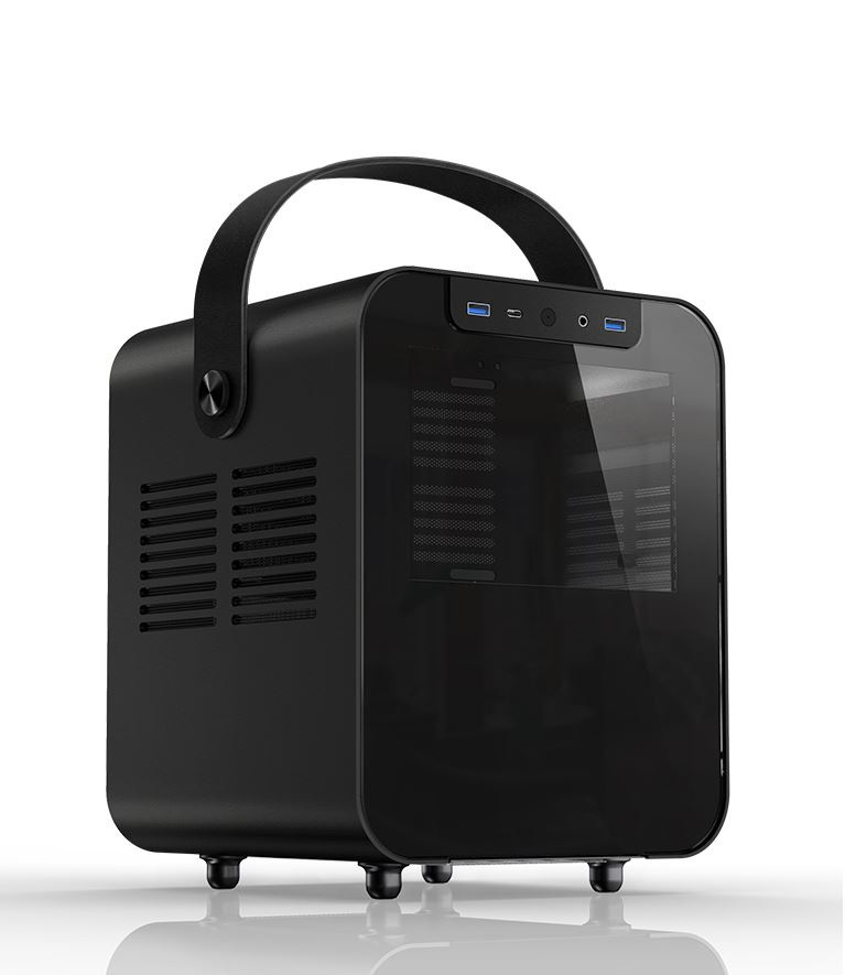 Obudowa do komputera Jonsplus BO 100 ITX, hartowane szkło czarna