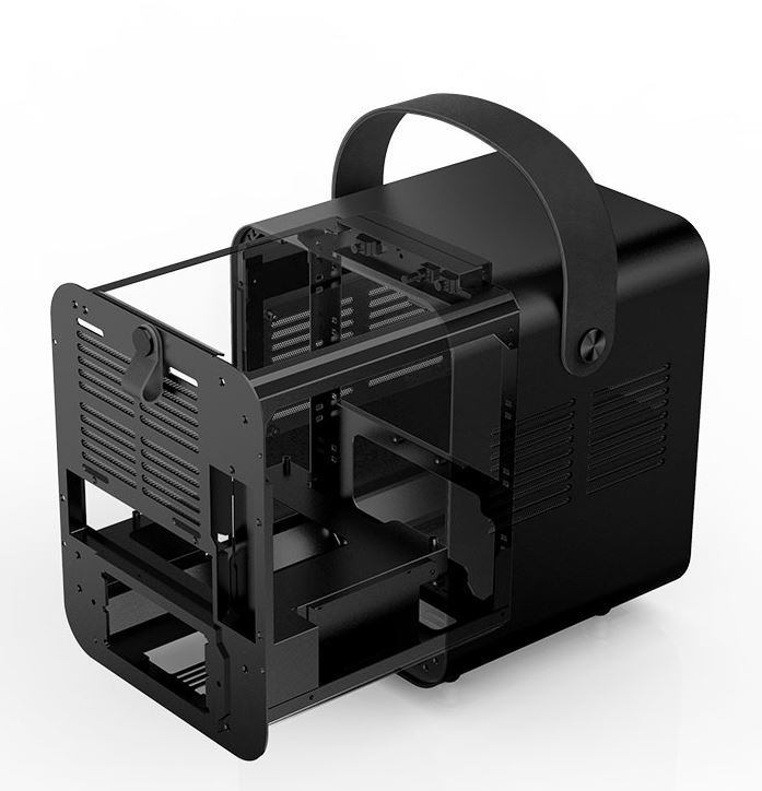 Obudowa do komputera Jonsplus BO 100 ITX, hartowane szkło czarna