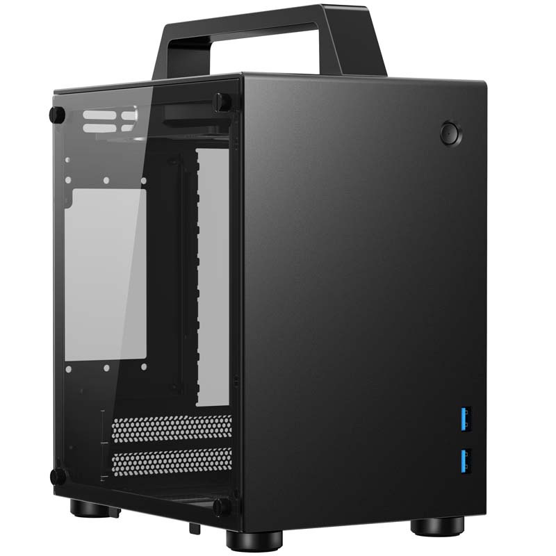 Obudowa do komputera Jonsbo T8 Mini-ITX, hartowane szkło czarna