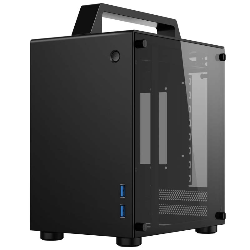 Obudowa do komputera Jonsbo T8 Mini-ITX, hartowane szkło czarna